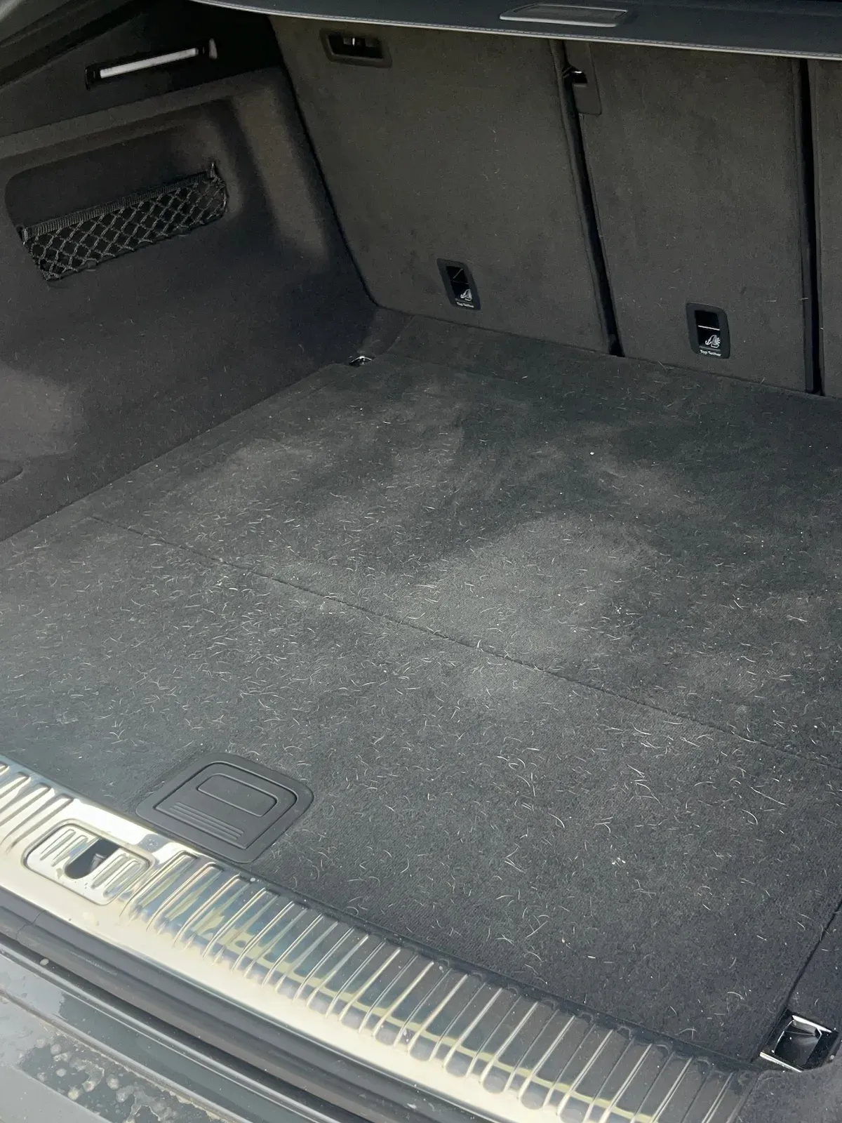 Audi trunk before detailing