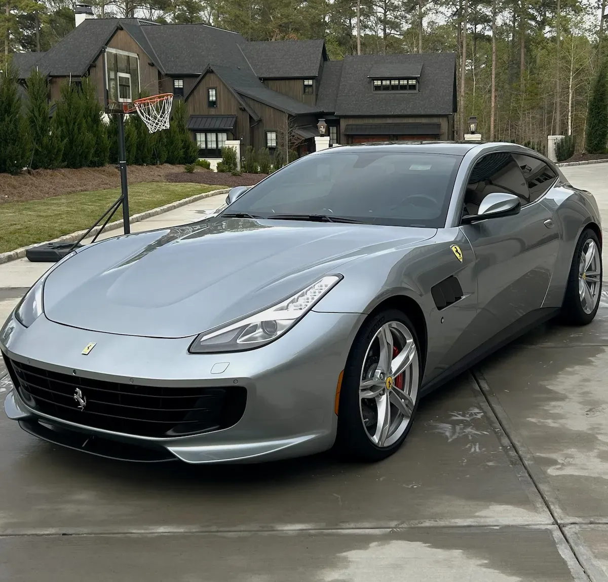 Ferrari GTC4Lusso detailed in a Wake County driveway